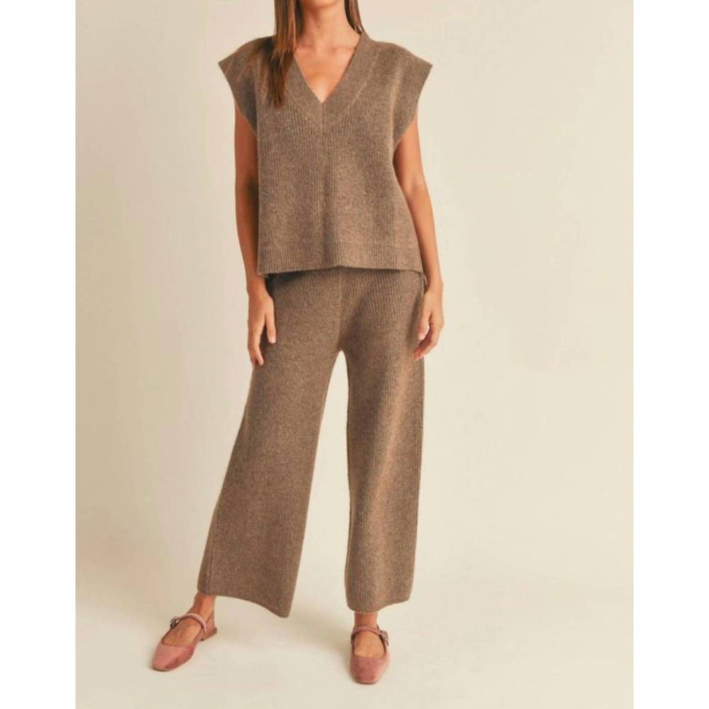 NEW MIOU MUSE sweater vest set in mocha